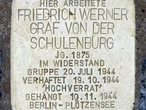 Stolperstein für Friedrich Werner Graf von der Schulenburg  © OTFW