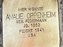 Stolperstein Amalie Oppenheim © Joachim Kaufmann