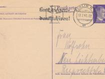 Letzte PostkartLetzte Postkarte von Henriette Wolfsohn vom 27.7.1942. Copyright: Eberhard Müller
