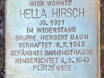 Stolperstein Hella Hirsch © Koordinierungsstelle Stolpersteine Berlin
