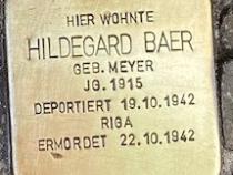 Stolperstein Hildegard Baer © Joachim Kaufmann