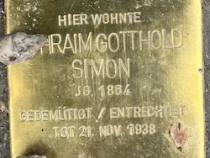 Stolperstein Ephraim Gotthold Simon © Stolperstein Initiative Mitte