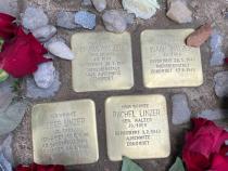 Stolpersteine für Chaja und Isaak Walzer und Moses und Rachel Linzer © D. Thünken-Klemperer