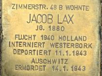 Stolperstein Jacob Lax © Hans-Wilhelm Saure